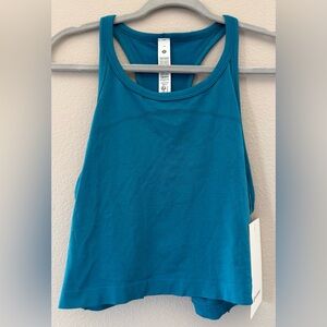 NEW - Lululemon - Swiftly Tech Cropped Racerback Tank Top 2.0 HAWAIIAN BLUE